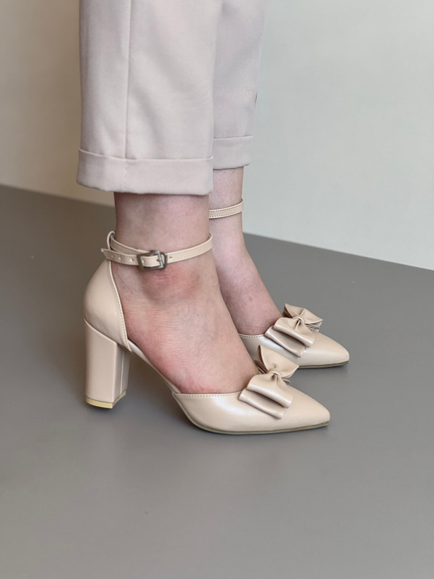 کفش پاپیونی عروسکی کرم مات