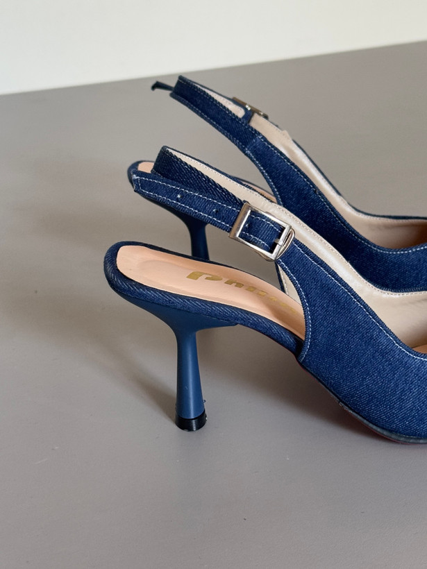 کفش جین پاشنه ۶ سانت