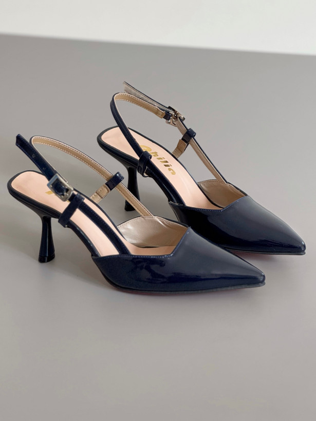 کفش مجلسی دو پل سرمه ای