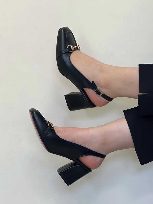 کفش جلومربعی مشکی