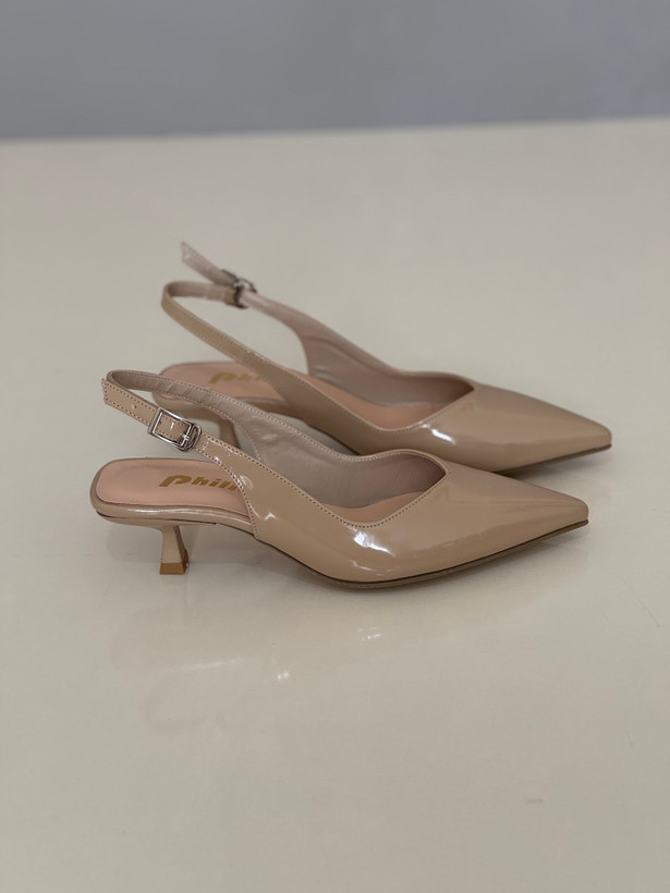 کفش شیک کرم ورنی