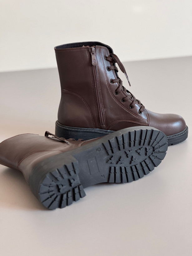 نیم بوت سربازی زیره عاج دار