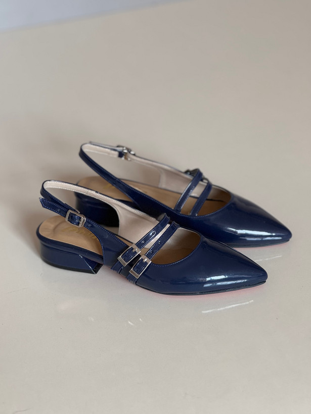 بابت دو کمر سرمه ای پاشنه دو سانت