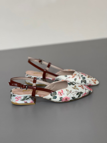 بابت گلدار بند قهوه ای