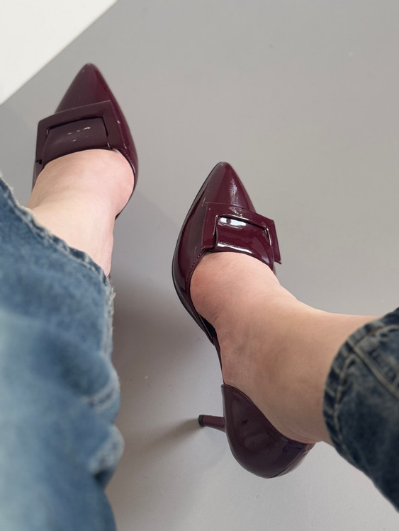 کفش مجلسی آلبالویی